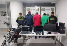 Tres ladrones que robaron 40 millones en equipos fueron capturados por la policía en Acacías