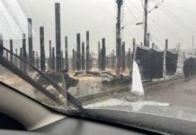Estragos del fuerte aguacero en la tarde del viernes en Acacías